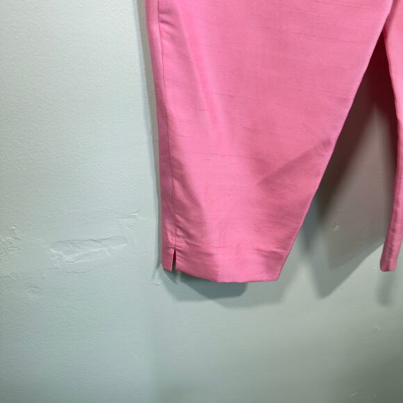 Deadstock 100% Silk Taffeta Pants Pink Vintage 90s Trousers Bubblegum Barbiecore - Picture 8 of 12
